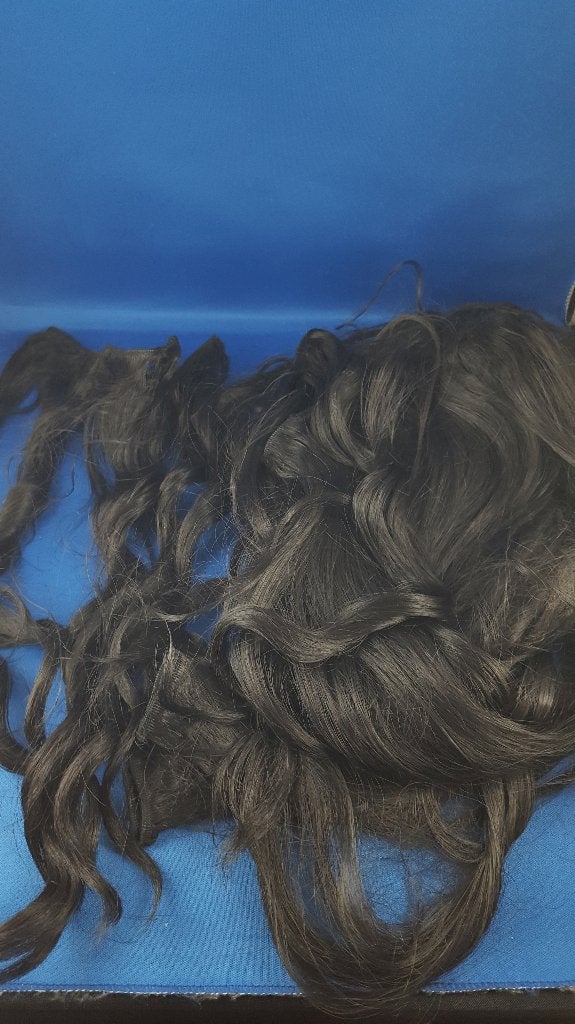 Hair extensions, clip in hair, kleur zwart. Echt haar! 2A4, Tweedehands verkoop, Tweedehands verkoop, Gebruikt, Ophalen of Verzenden