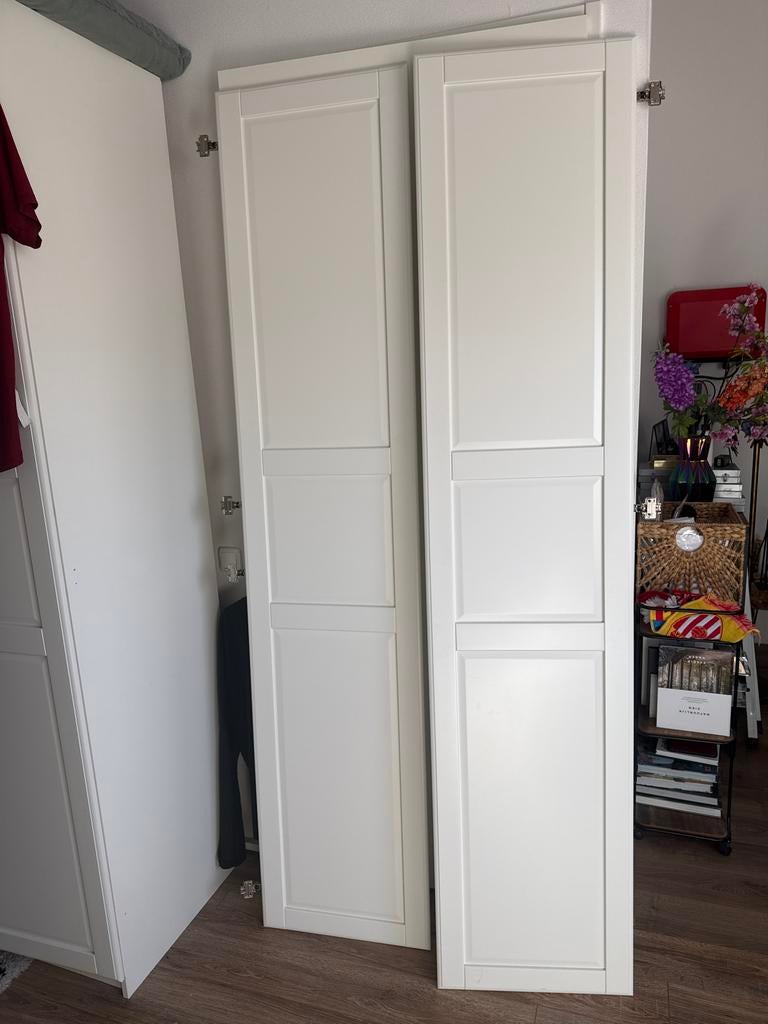 2 IKEA Tyssedal Pax deurpanelen 229cm hoog met scharnieren, Huis en Inrichting, Kasten | Kledingkasten, Ophalen, Gebruikt, 200 cm of meer