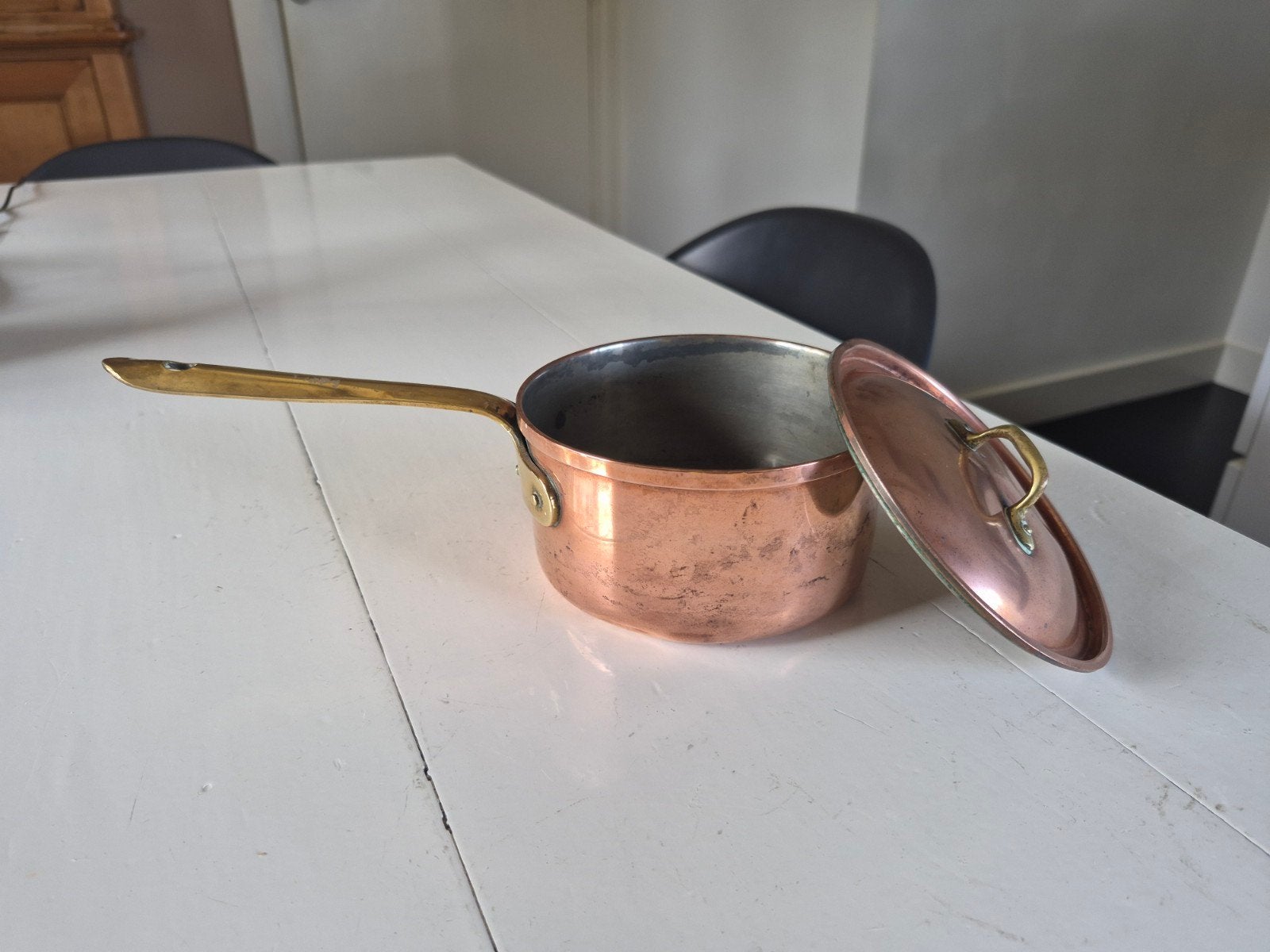 Koperen steelpannetje met deksel Tagus, Ophalen of Verzenden, Overige materialen