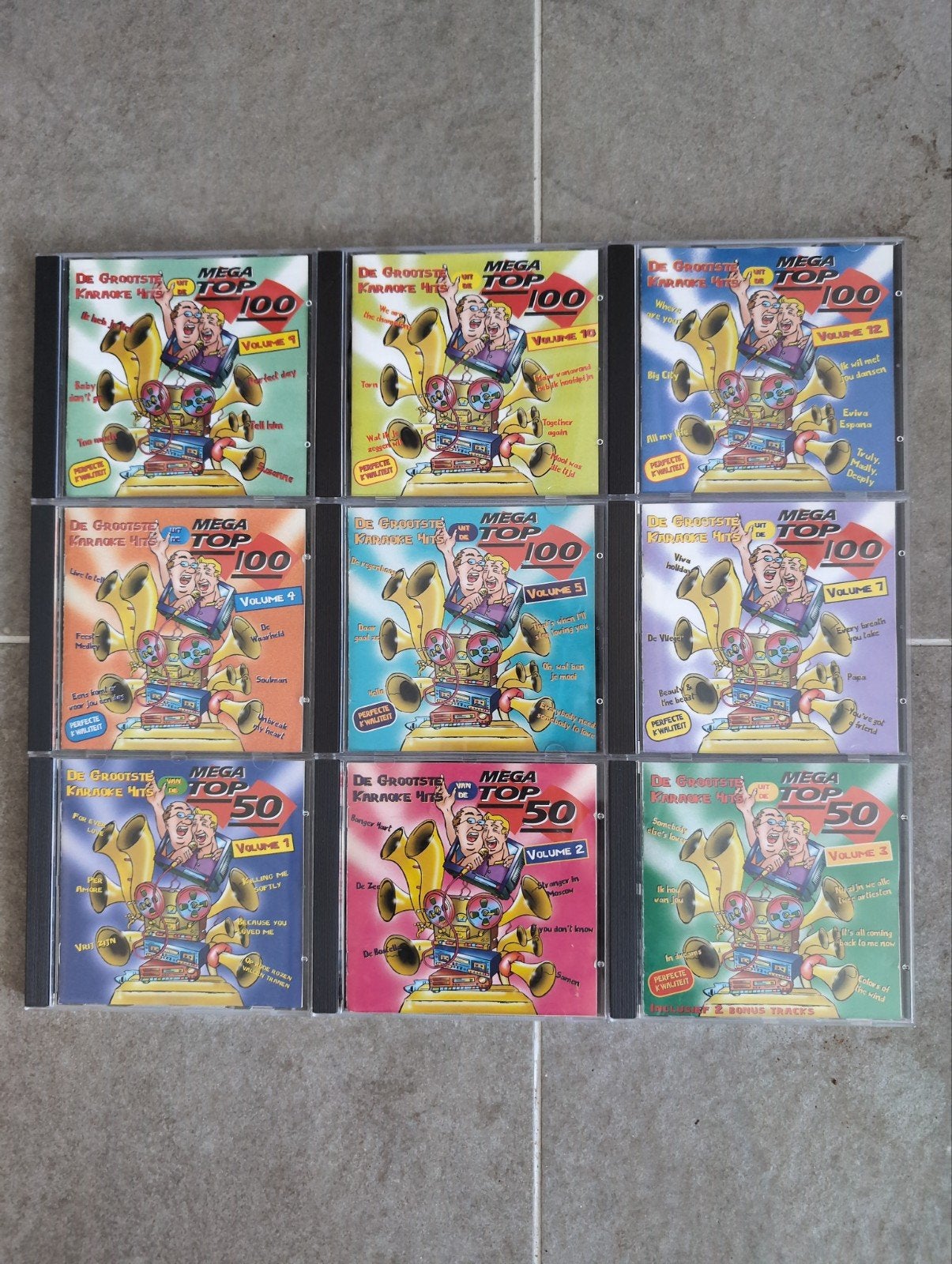 Mega Top 100 - De grootste Karaoke hits - 9 CD's, Gebruikt, Boxset, Pop, Ophalen of Verzenden