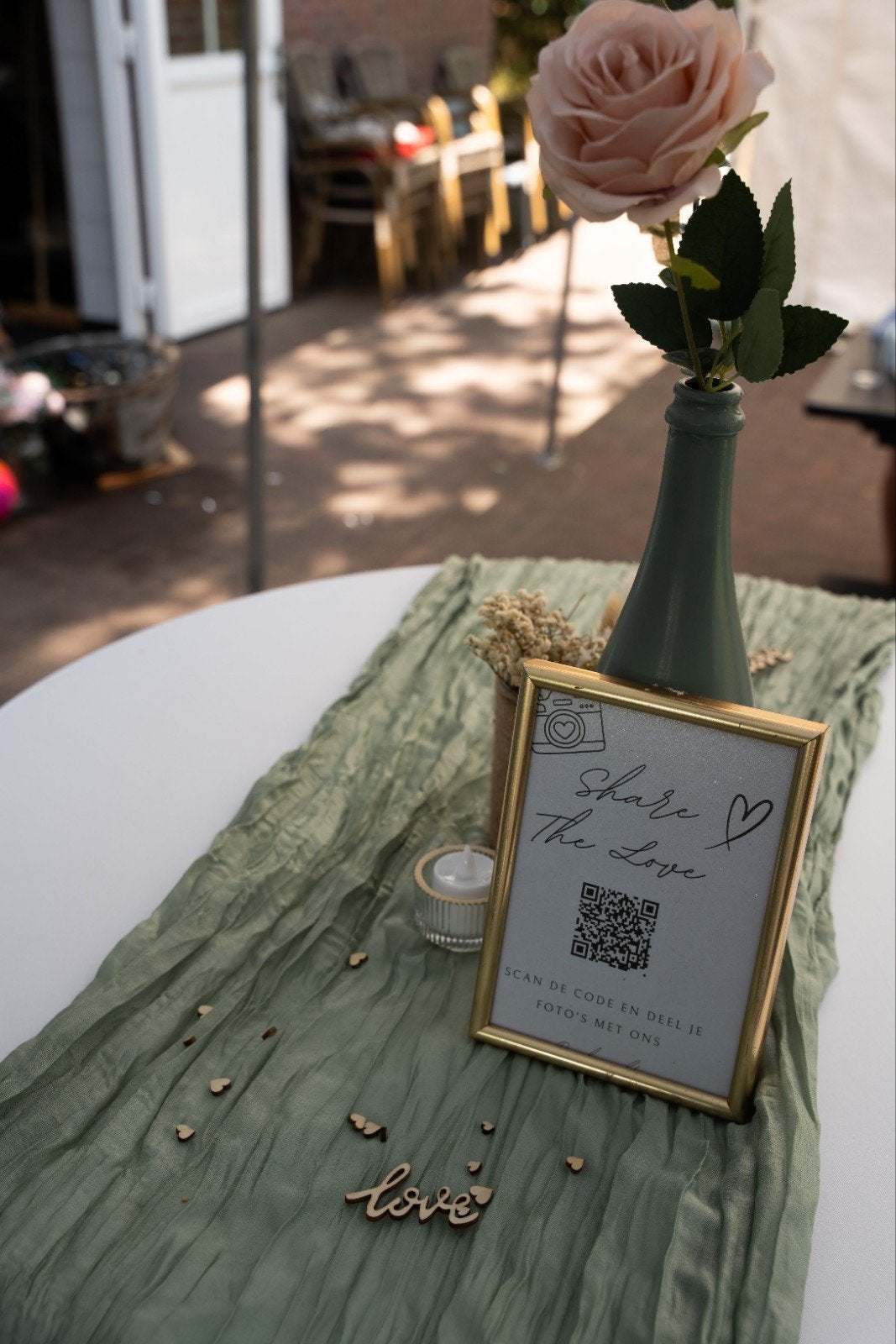 Tafellopers groen en beige voor feestjes of decoratie, Ophalen of Verzenden, Rechthoek