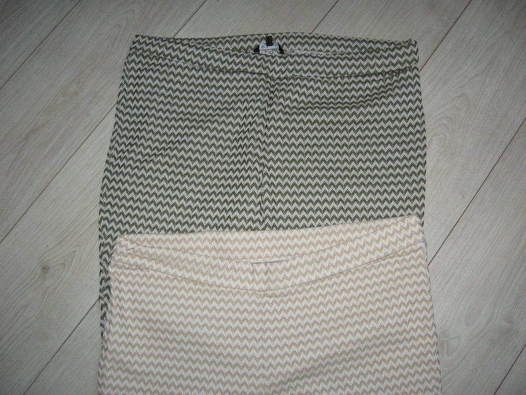 2 NW MS dames broeken print beige groen samen €25,00, Maat 46/48 (XL) of groter, Nieuw, Ophalen of Verzenden, Lang