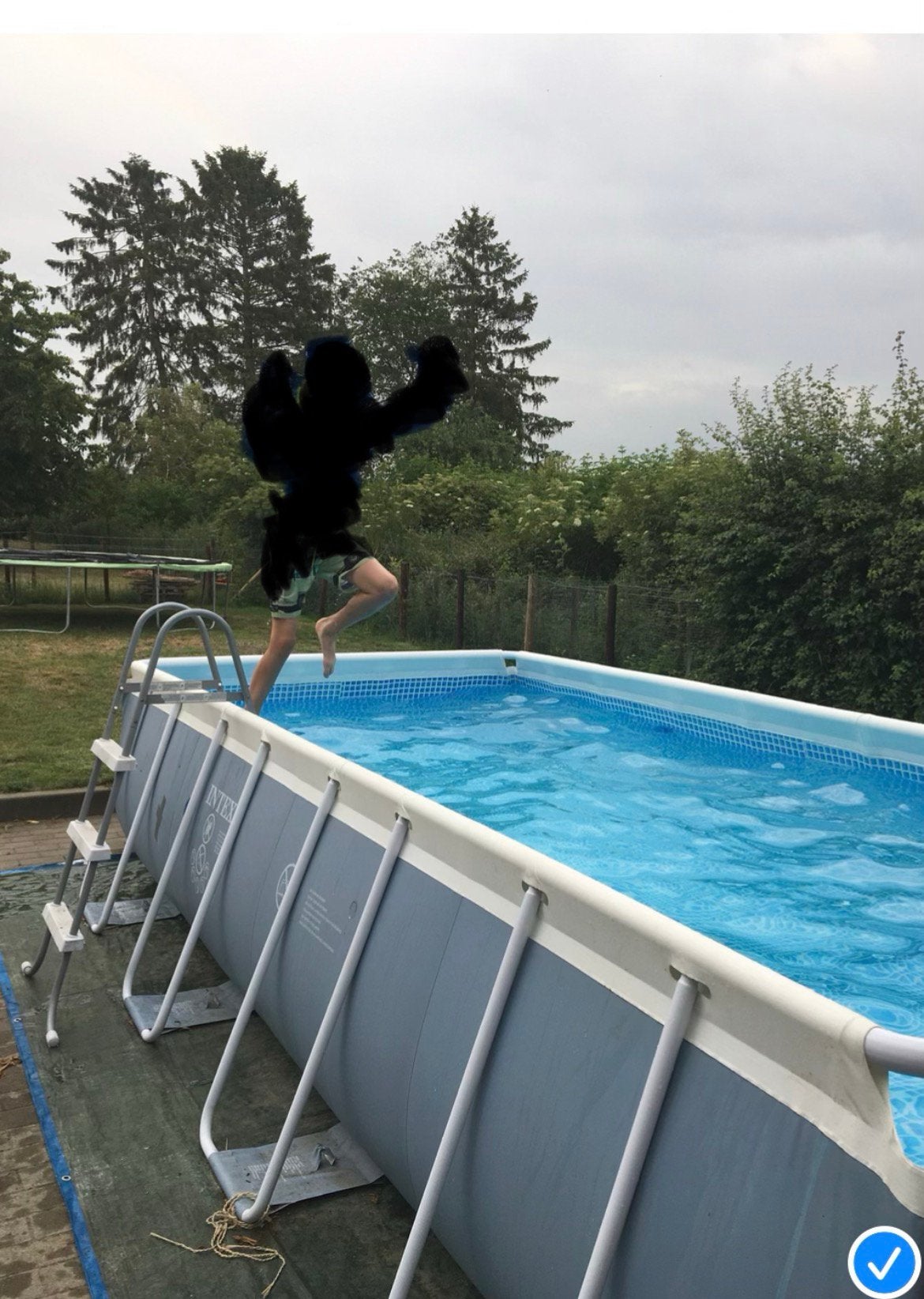 Zwembad 4.88x2.44x1.07 zoutwater zandfiler zonneverwarming, Gebruikt, 200 tot 300 cm, Rechthoekig, Ophalen