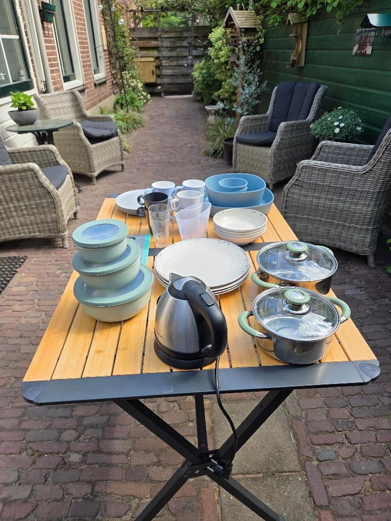 Campingservies en pannen, Ophalen, Gebruikt