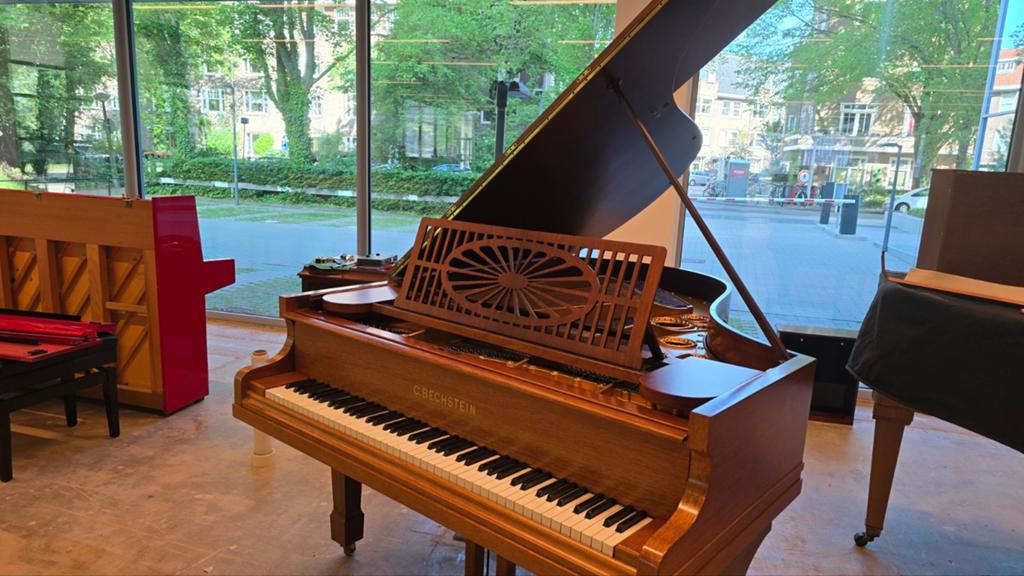Prachtige Bechstein vleugel uit 1913 teab wegens verhuizing, Ophalen of Verzenden, Zwart, Vleugel