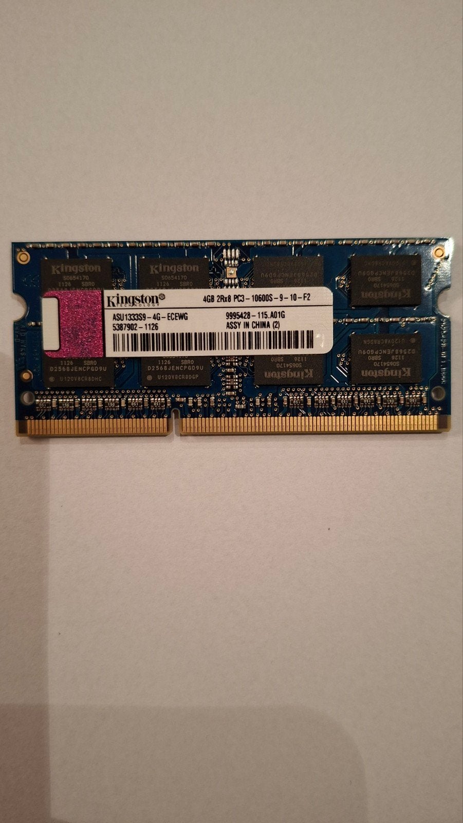 Kingston 4GB DDR3 Laptop geheugen, Gebruikt, DDR3, Ophalen of Verzenden, Laptop