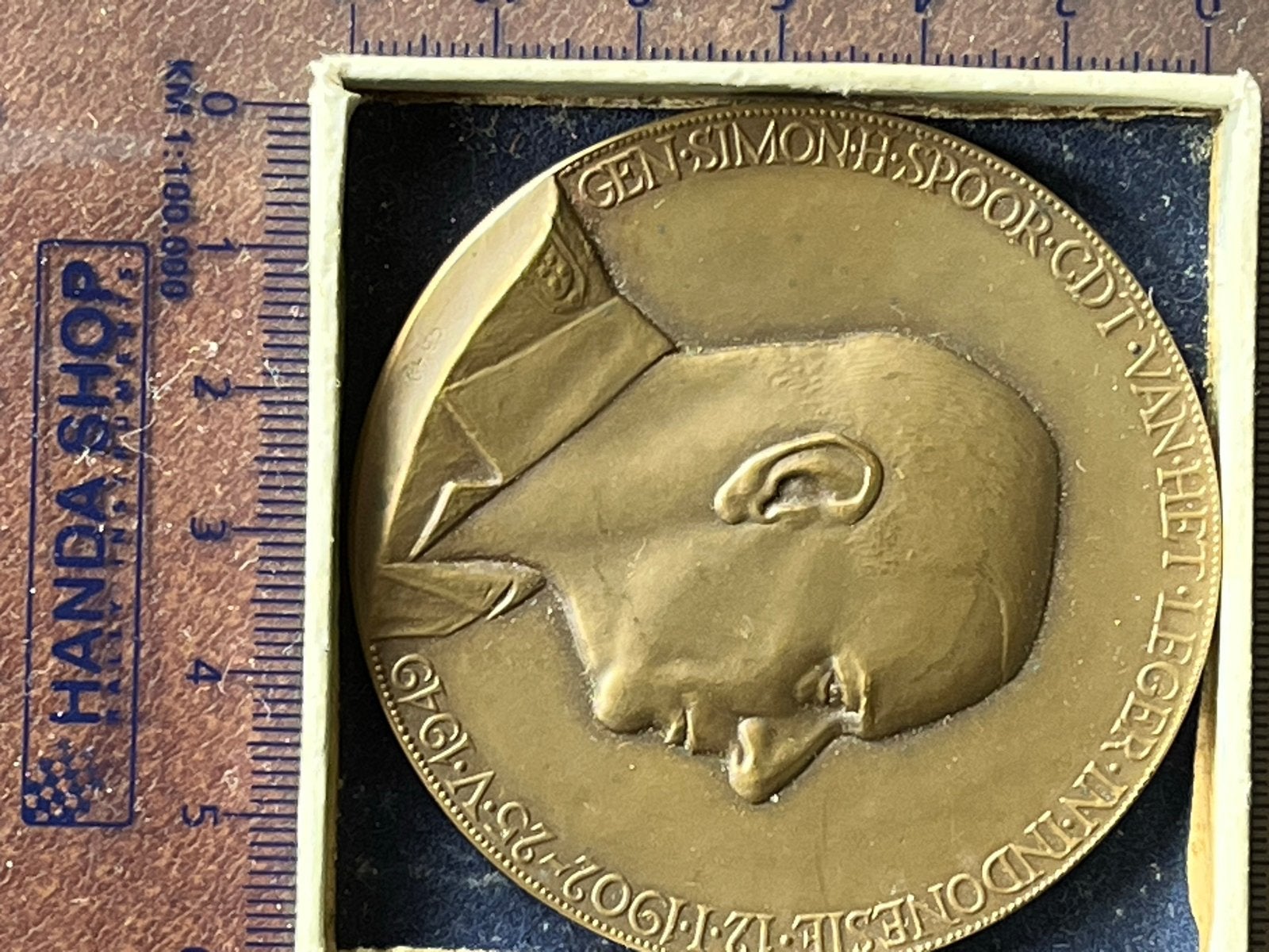 Bronzen Penning Generaal Spoor - Voor Recht en Veiligheid, Ophalen of Verzenden, Brons, Nederland