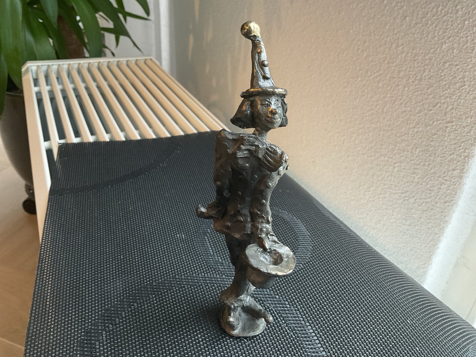 Bronzen beeldje Corrie Ammerlaan - Harlekijn CliniClowns, Overige onderwerpen, Minder dan 20 cm, Ophalen of Verzenden, Brons