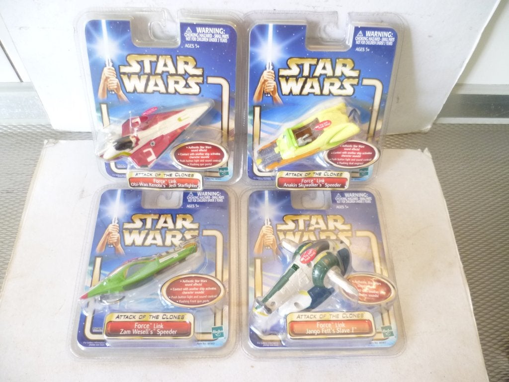 Star Wars Attack of the Clones 4 stuks Jedi Starfighter enz., Ophalen of Verzenden, Nieuw, Replica