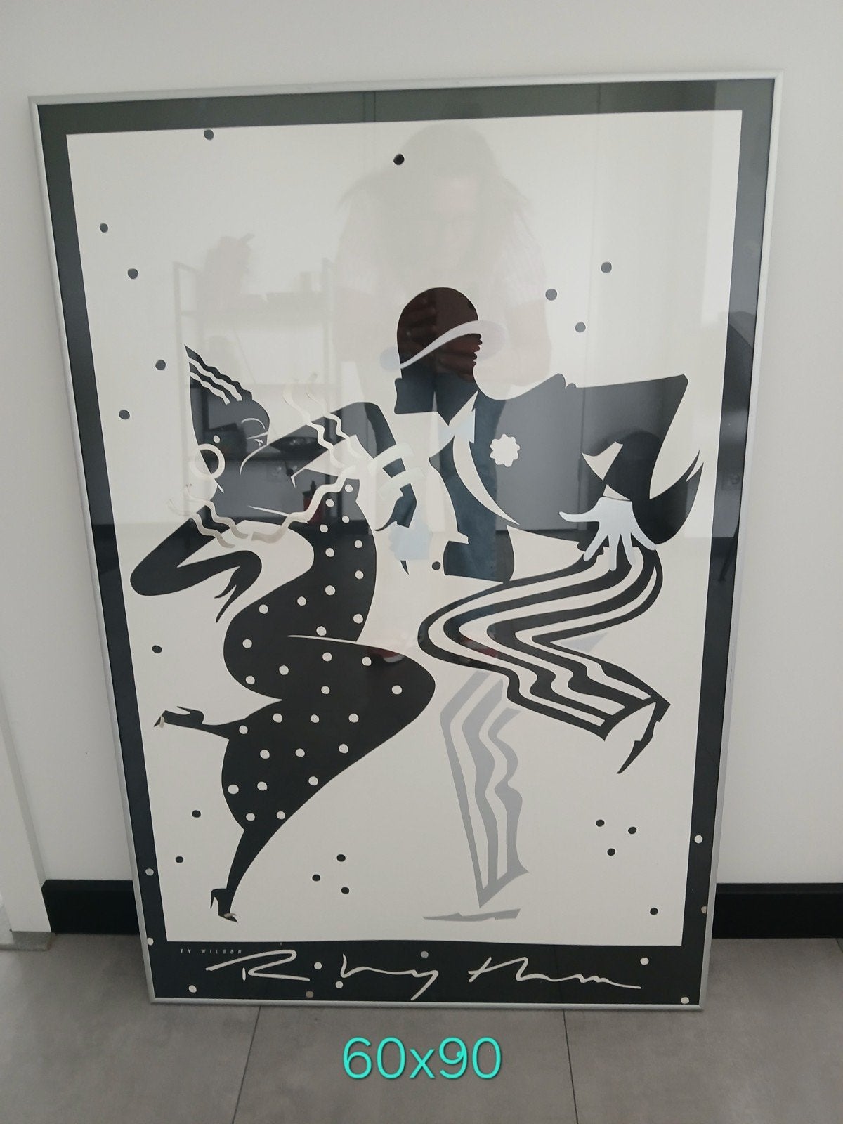 Stijlvolle Art Deco Dansers Print - 60x90 cm, Huis en Inrichting, Ophalen, Gebruikt, Print, 75 – 100