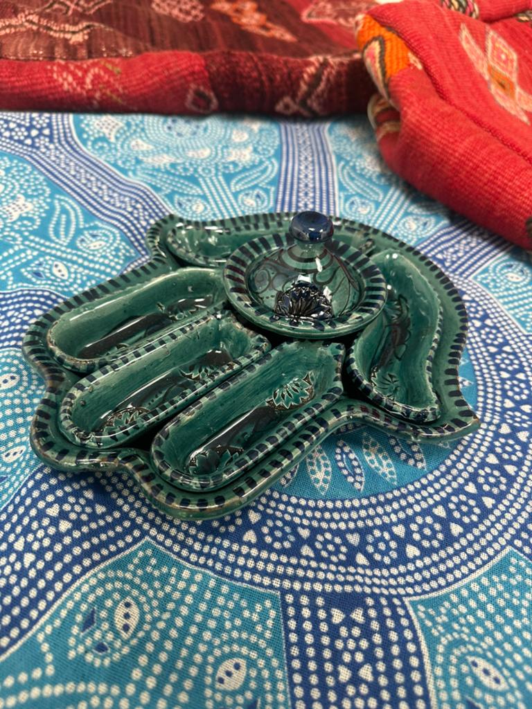 Traditionele Marokkanse khamsa schaal, Ophalen of Verzenden