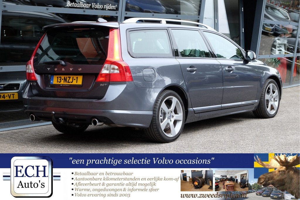 Volvo V70 2.0T 203 pk R-Edition, Leer, Navi, Stoelverwarming, Voorwielaandrijving, Euro 5, 4 cilinders, Met garantie (alle)