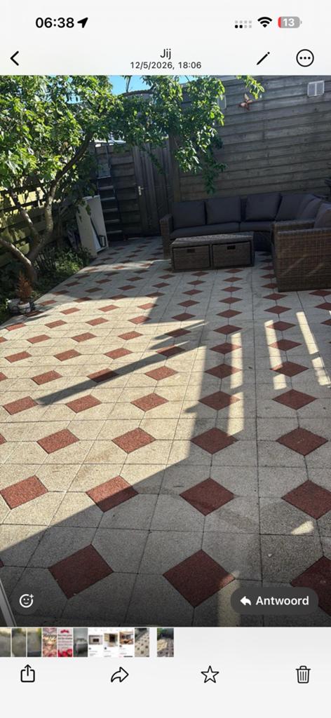 Met spoed Gratis af te halen 45 m2, Tuin en Terras, Ophalen, Zo goed als nieuw, Beton, Terrastegels