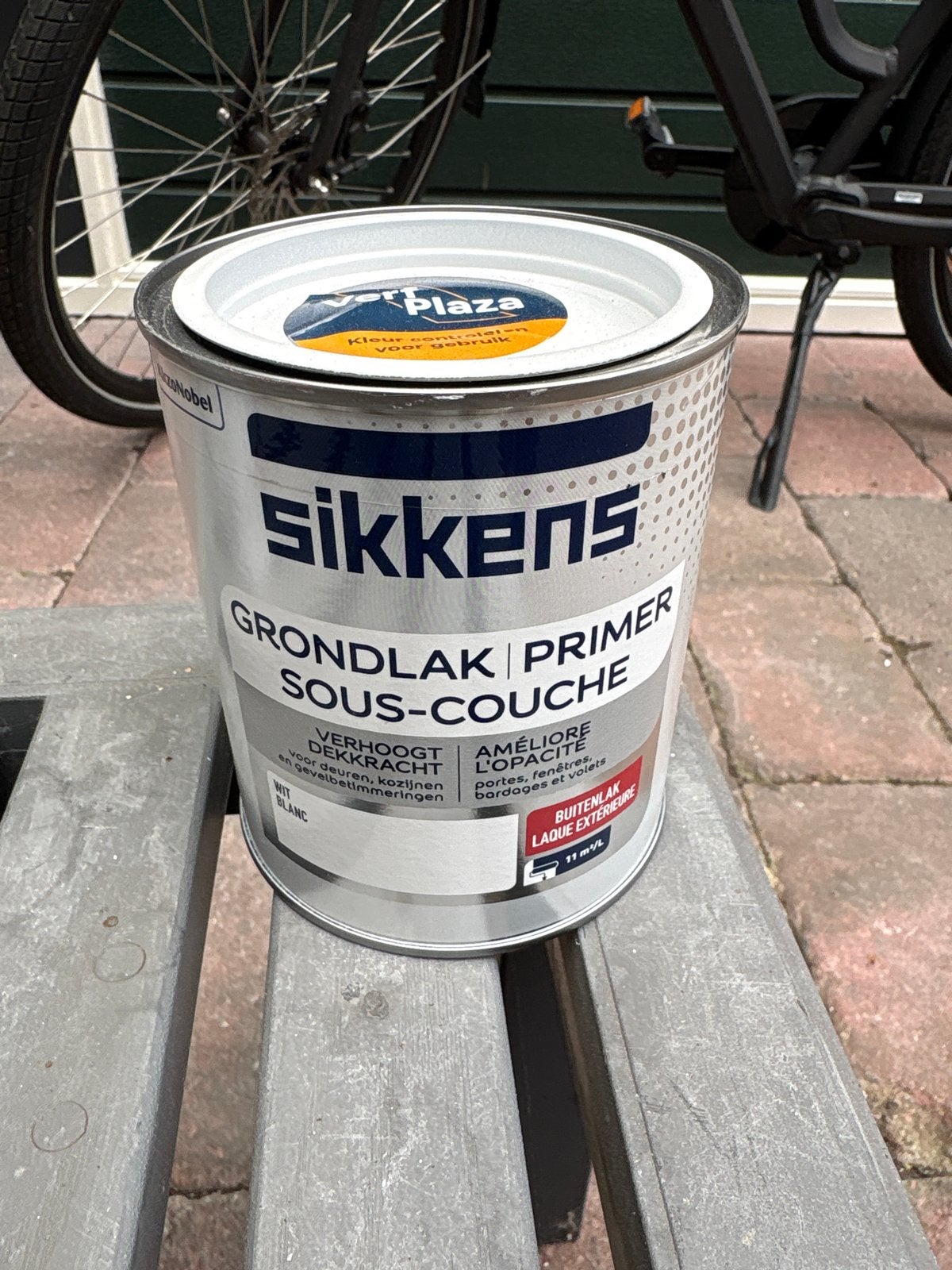 Ongeopend Sikkens witte grondverf buitenlak 0.75L, Wit, Nieuw, Ophalen of Verzenden, Lak