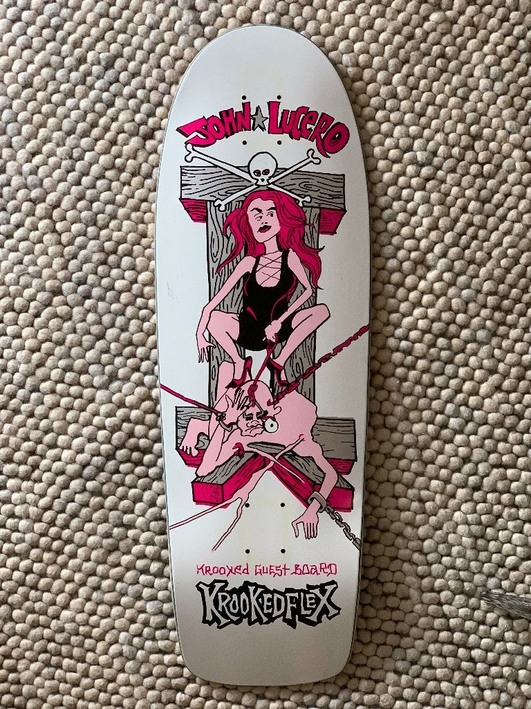 Limited Edition Krooked John Lucero Guest Shaped deck 10.25", Ophalen of Verzenden, Zo goed als nieuw, Skateboard