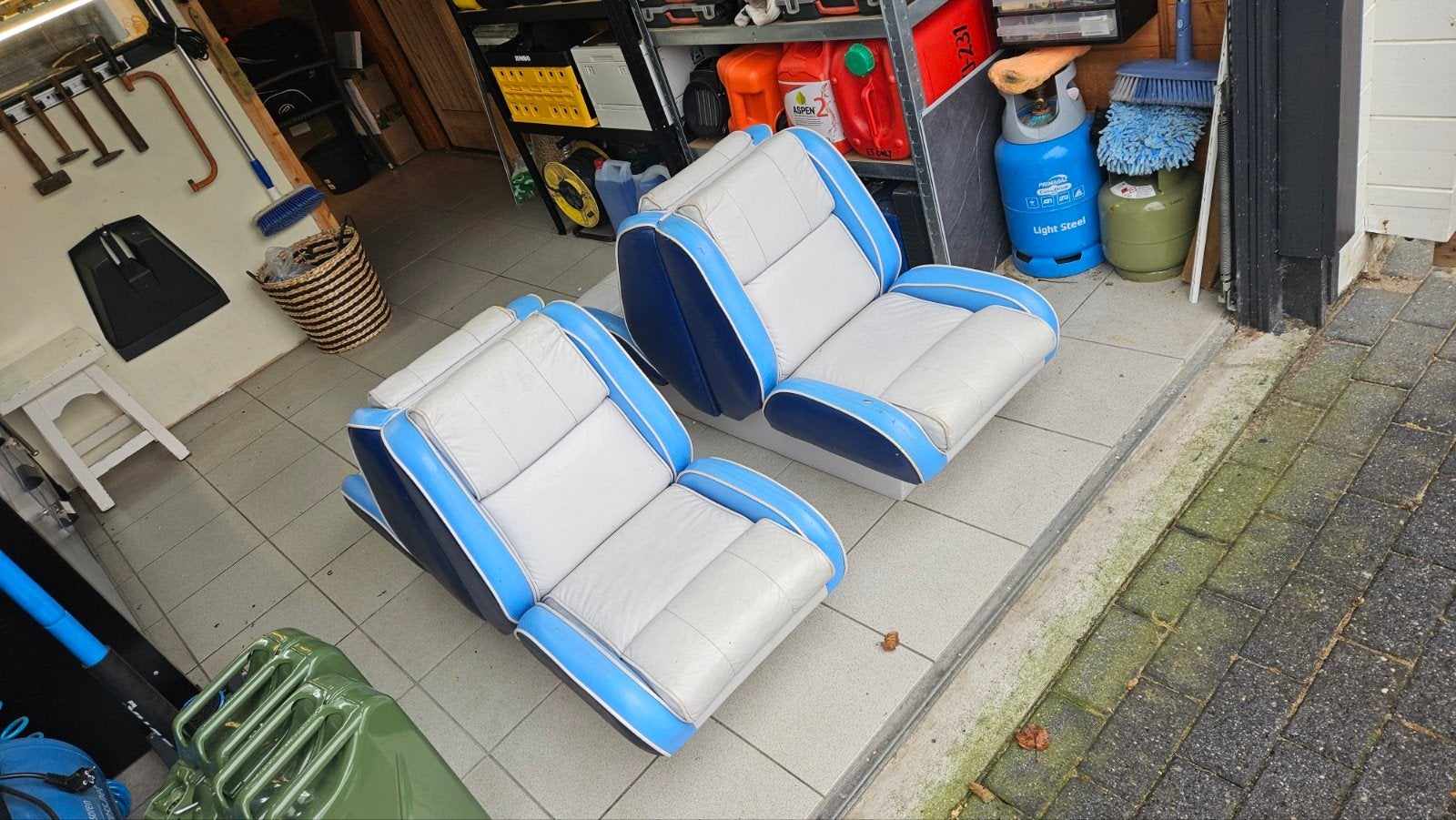 boot stoelen  back to back, Watersport en Boten, Ophalen of Verzenden, Zo goed als nieuw, Interieur en Kussens