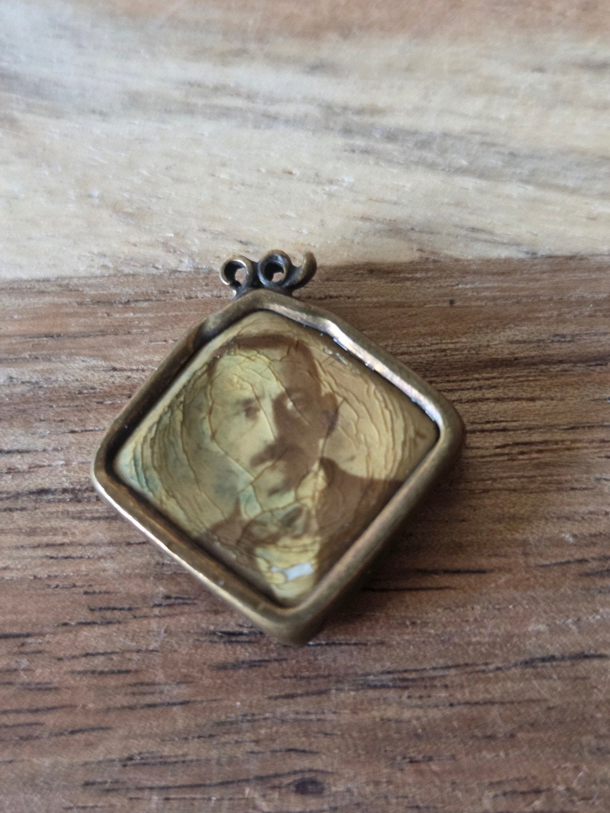 Antieke Foto-Hanger (Fotomedaillon) met Man (ca. 1890-1910), Ophalen of Verzenden