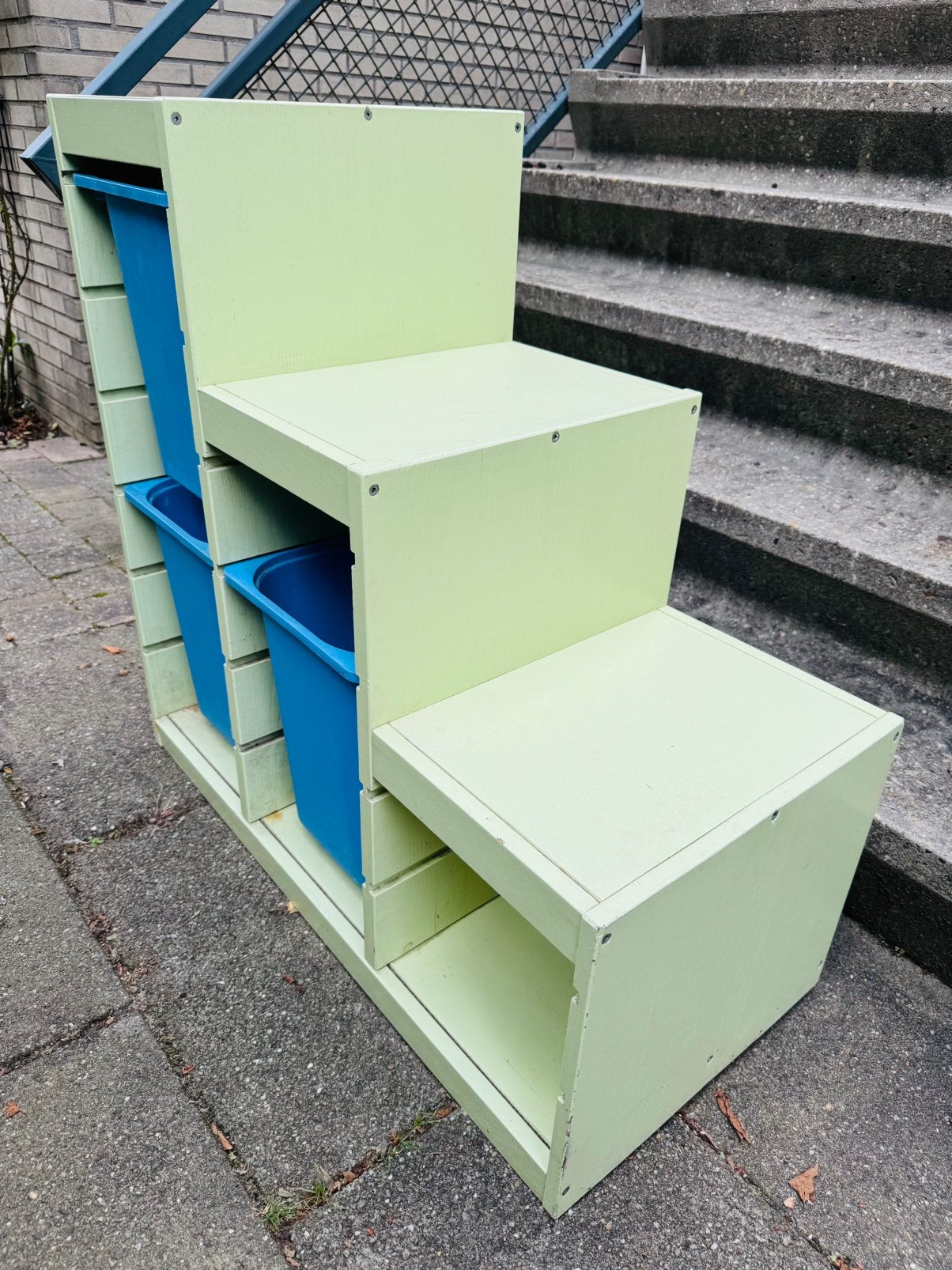 Houten Ikea Trofast opbergcombinatie met 3 bakken., Kinderen en Baby's, Kinderkamer | Commodes en Kasten, Ophalen, Gebruikt, Kast