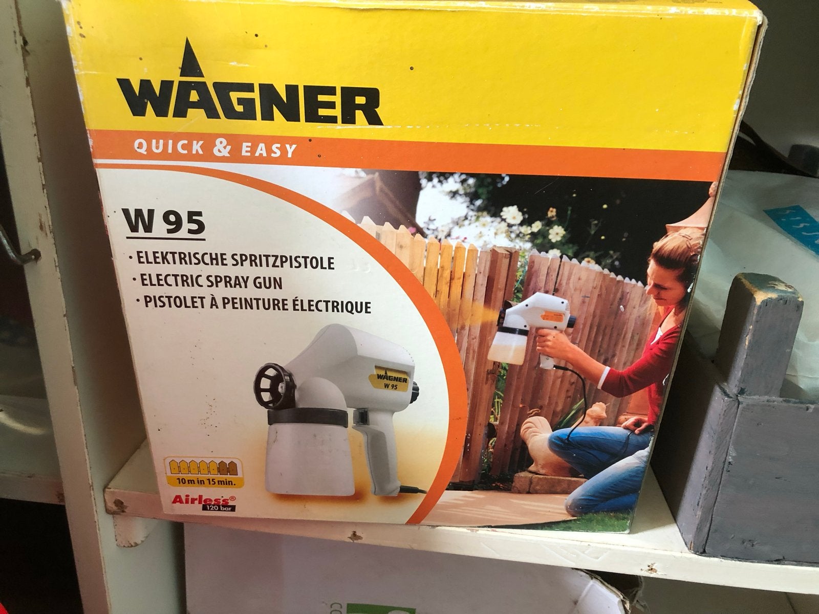 Wagner W 95 Elektrische Verfspuit - Nieuw in doos, Ophalen of Verzenden, Nieuw, Verfspuit of Verfpomp