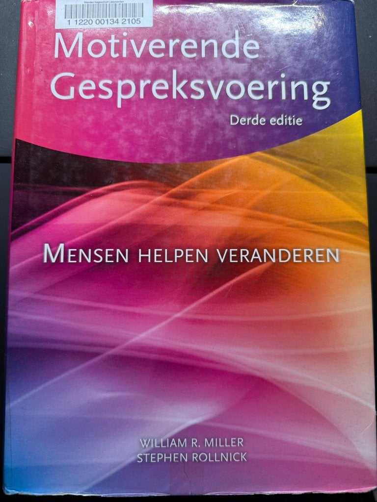 Motiverende Gespreksvoering - William R. Miller, Ophalen of Verzenden, Alpha, HBO