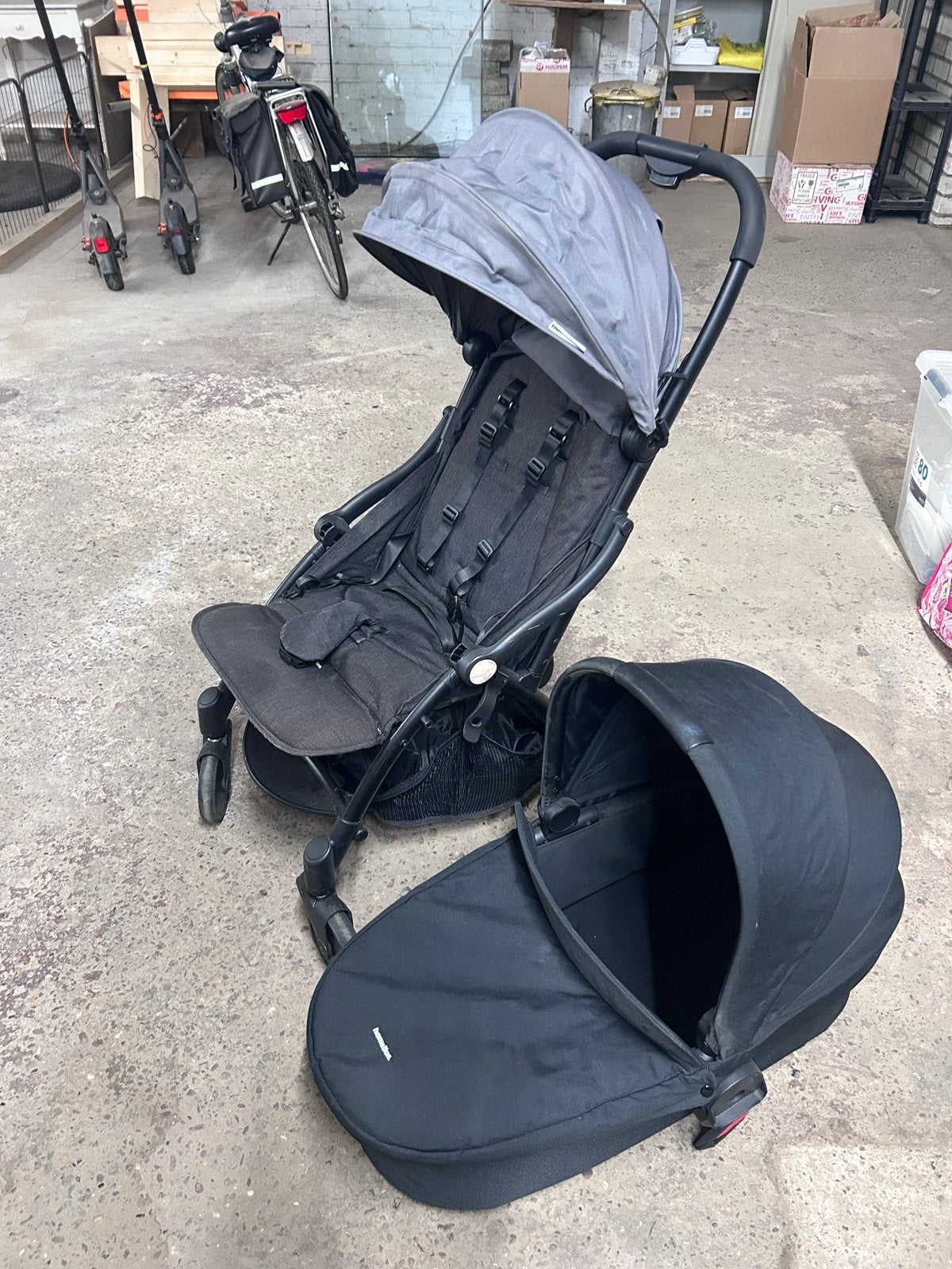 Hamilton Buggy met Reiswieg - Grijs/Zwart, Overige merken, Gebruikt, Ophalen of Verzenden, Combiwagen