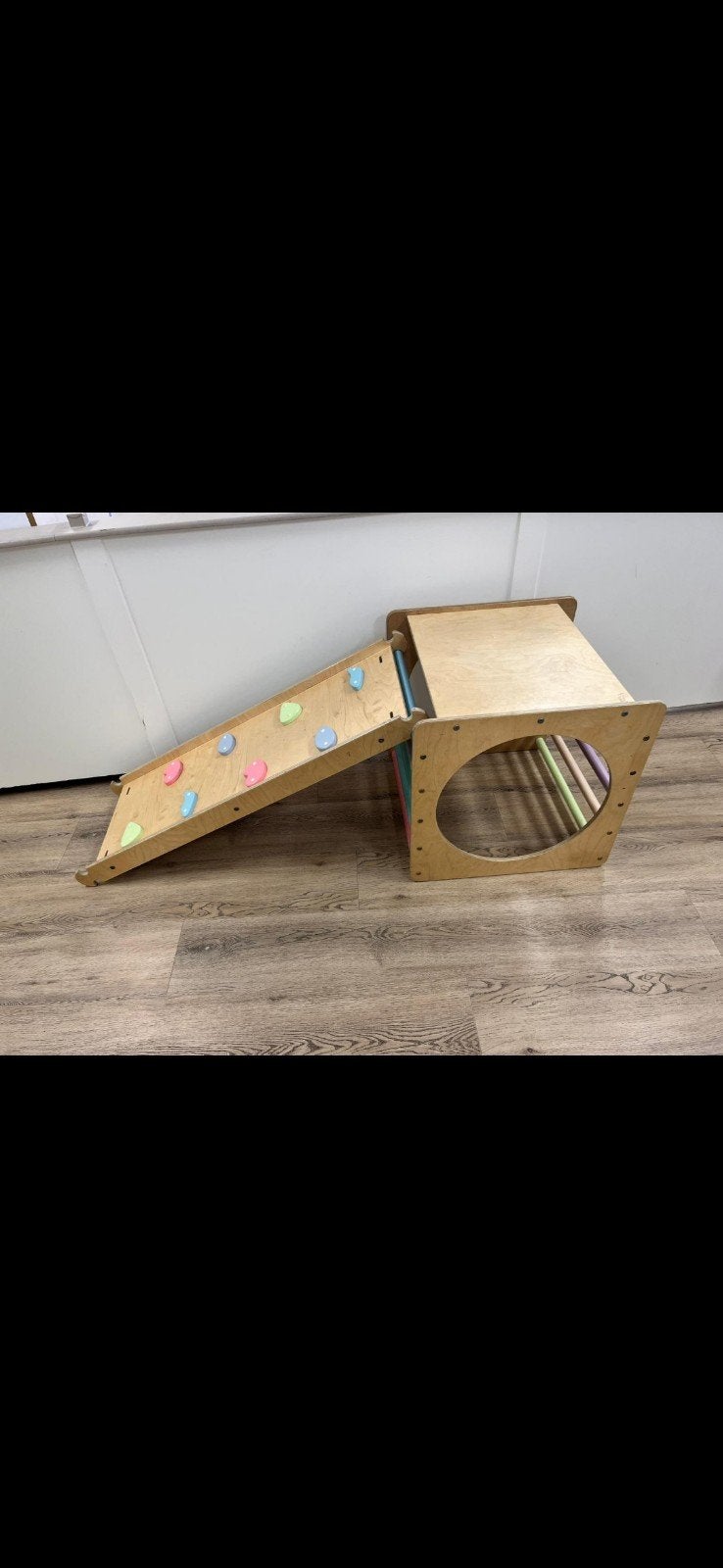 Houten glijbaan speel - klim huisje, Ophalen, Hout