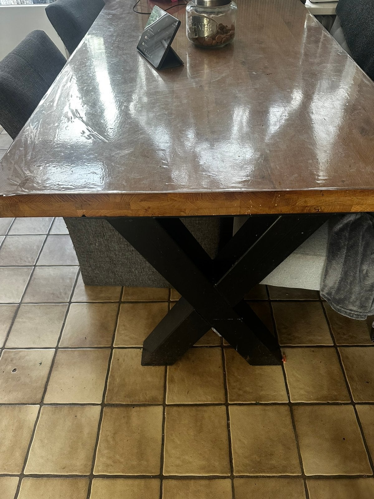 Mangohouten tafel, Huis en Inrichting, Ophalen, Gebruikt, Minder dan 4 stoelen