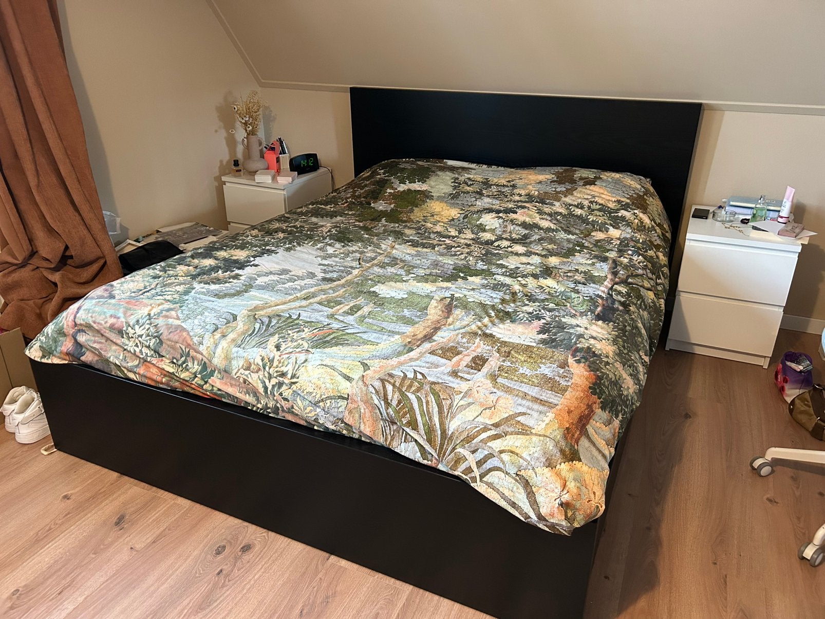 IKEA Malm bed - 160cm breed, Ophalen, Gebruikt, Tweepersoons