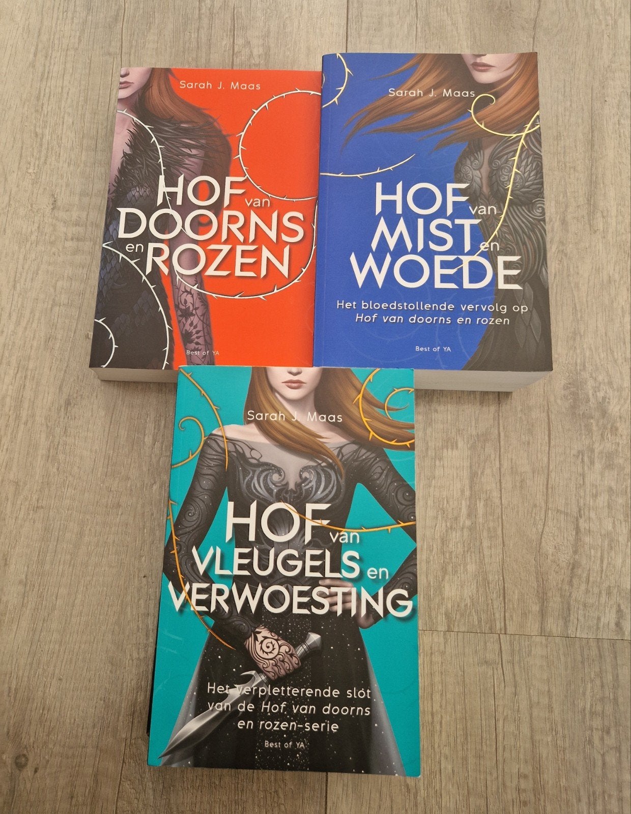 boeken sarah j maas hof van doorns en rozen 1 2 3 mist woede, Ophalen of Verzenden, Zo goed als nieuw