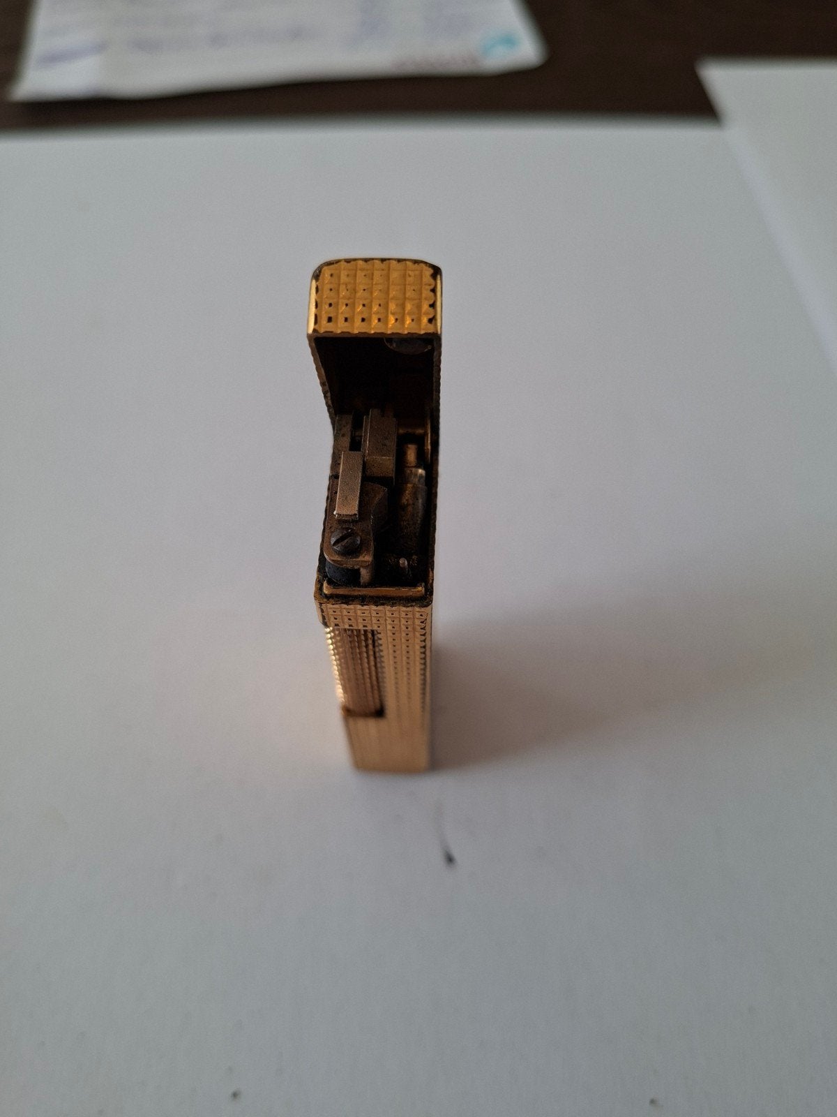 Vintage Alfred Dunhill Rollagas Aansteker – Verguld Barley P, Ophalen of Verzenden, Gebruikt, Aansteker