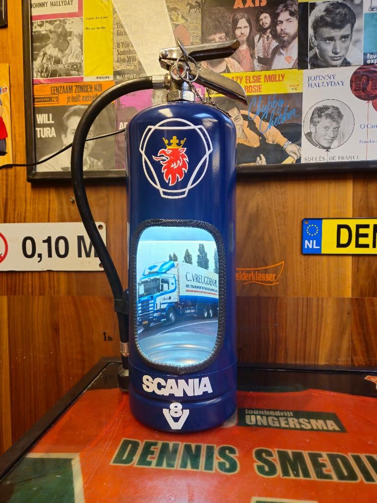 Scania decoratieve brandblusser lamp, mancave, Ophalen of Verzenden, Nieuw, Minder dan 50 cm