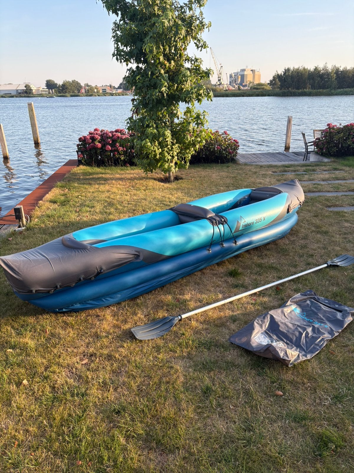 Opblaaskajak Inshore 335, Watersport en Boten, Ophalen, Overige typen, Twee personen, Gebruikt