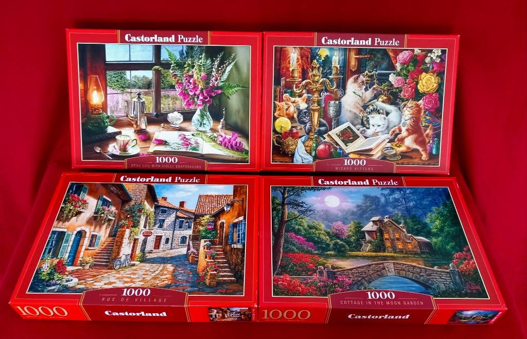 4 Castorland puzzels van 1000 stukjes voor EUR 15,00, Hobby en Vrije tijd, Denksport en Puzzels, Ophalen of Verzenden, 500 t/m 1500 stukjes