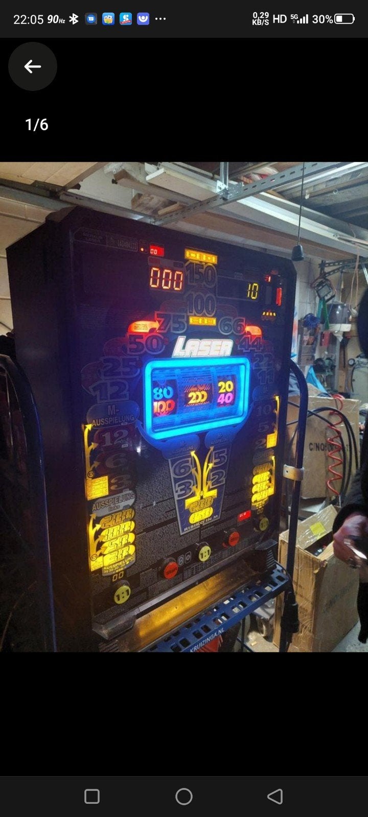 Merkur Laser gokautomaat - Profitech 3000, Verzamelen, Automaten | Gokkasten en Fruitautomaten, Euro, Ophalen, Gebruikt
