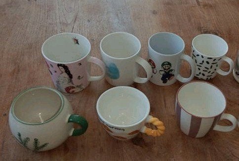 Diverse Mokken  - Set van 7, Ophalen, Gebruikt, Keramiek, Mok