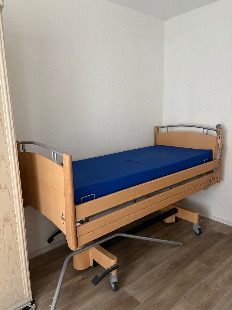 Hoog-laag bed beukenhoutmotief, Ophalen, Overige materialen, Verstelbaar, 90 cm
