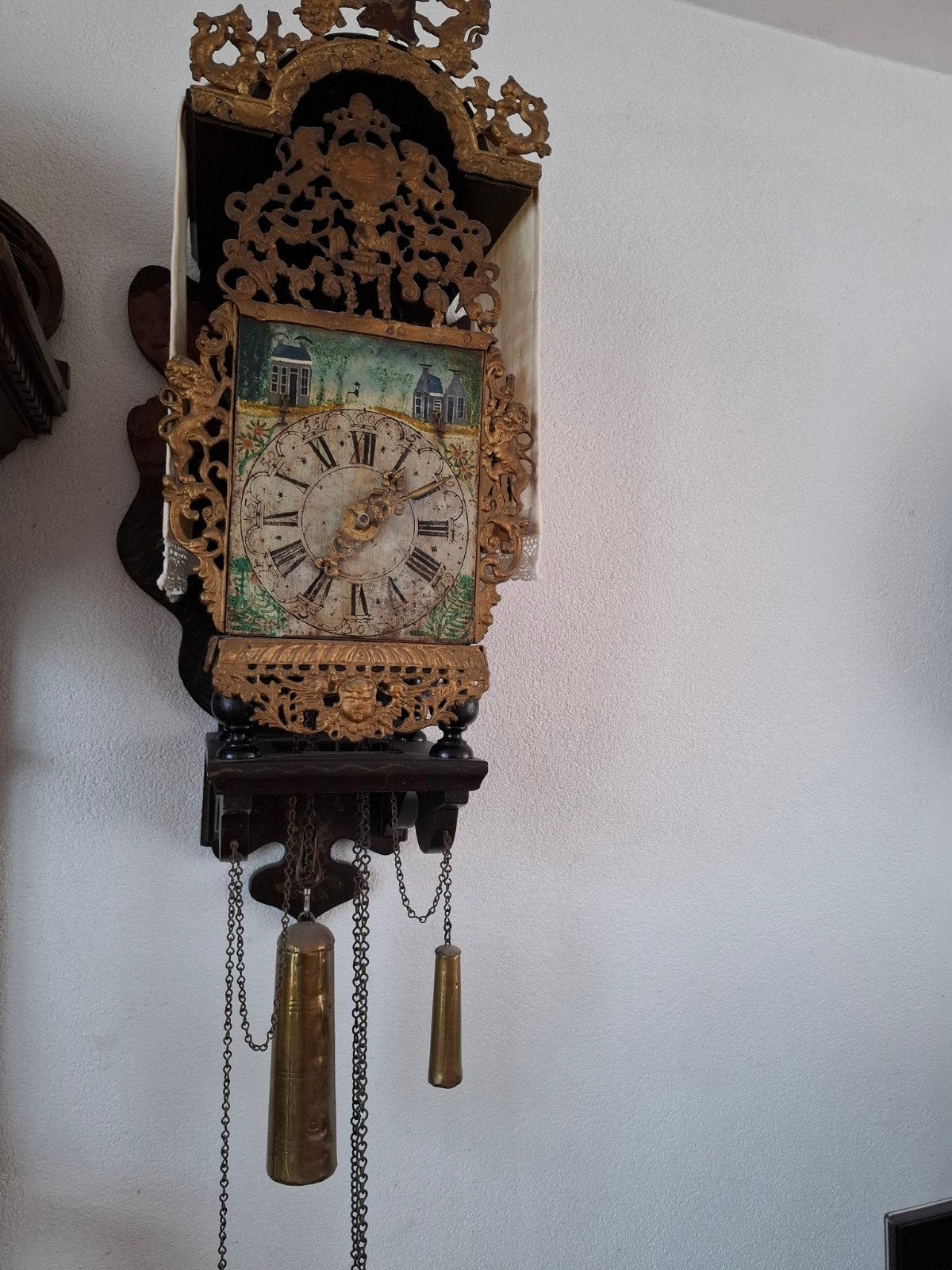 Antieke Friese Stoeltjesklok - Prachtig Uurwerk, Antiek en Kunst, Ophalen