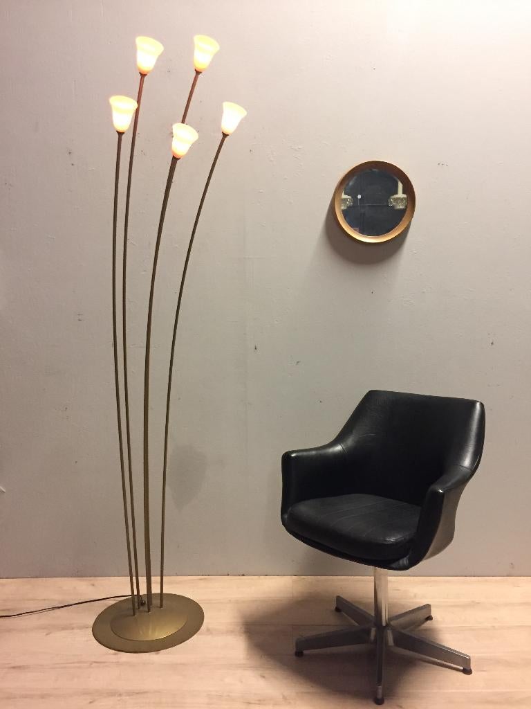 jaren 90 Dutch design vloerlamp Vuurpijl Rob Nollet, Huis en Inrichting, Lampen | Vloerlampen, Gebruikt, 150 tot 200 cm, Glas