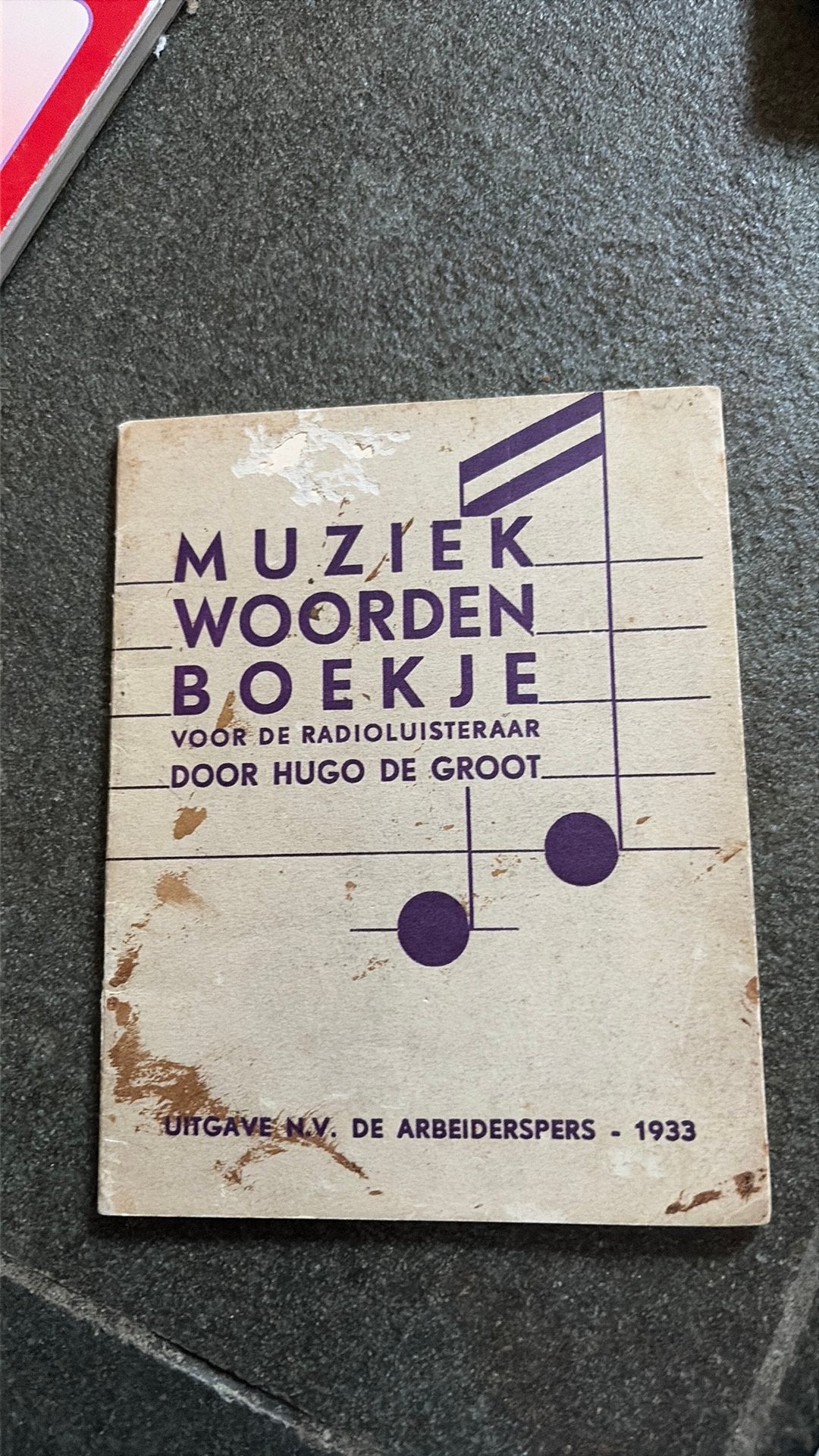 Muziekwoordenboekje uitgave 1933, Ophalen of Verzenden, Zo goed als nieuw