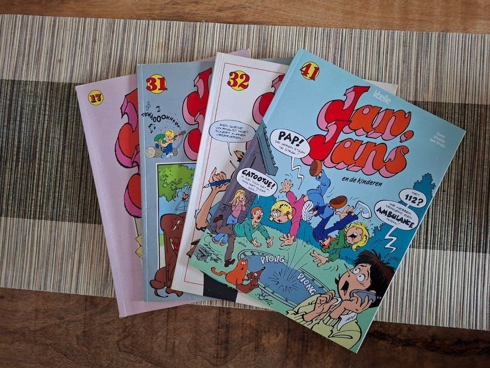 Jan, Jans en de kinderen – 4x 1e druk | strip 17,31,32 & 41, Boeken, Stripboeken, Meerdere stripboeken, Ophalen of Verzenden, Zo goed als nieuw