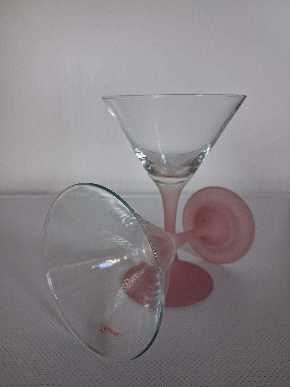 PANACHE "Pink Lady" Martini glazen - jaren '80 - met sticket, Verzamelen, Ophalen of Verzenden, Gebruikt, Overige typen