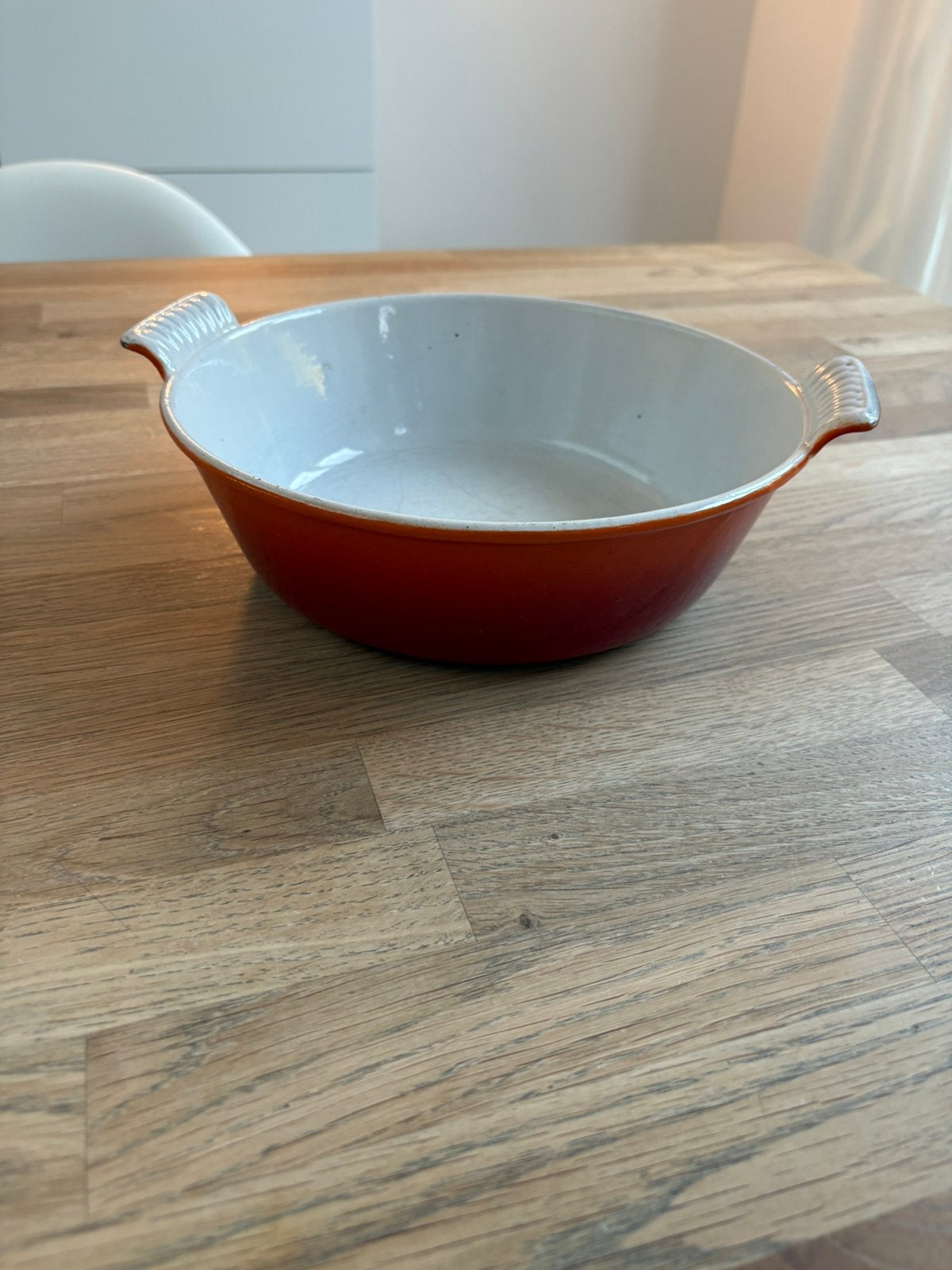 DRU gietijzeren ovenschaal 24cm, Ophalen of Verzenden, Zo goed als nieuw, Gietijzer