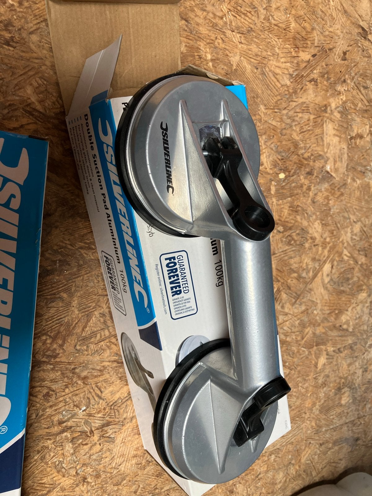 Silverline Dubbele Zuignap Aluminium 100kg, Ophalen, Nieuw