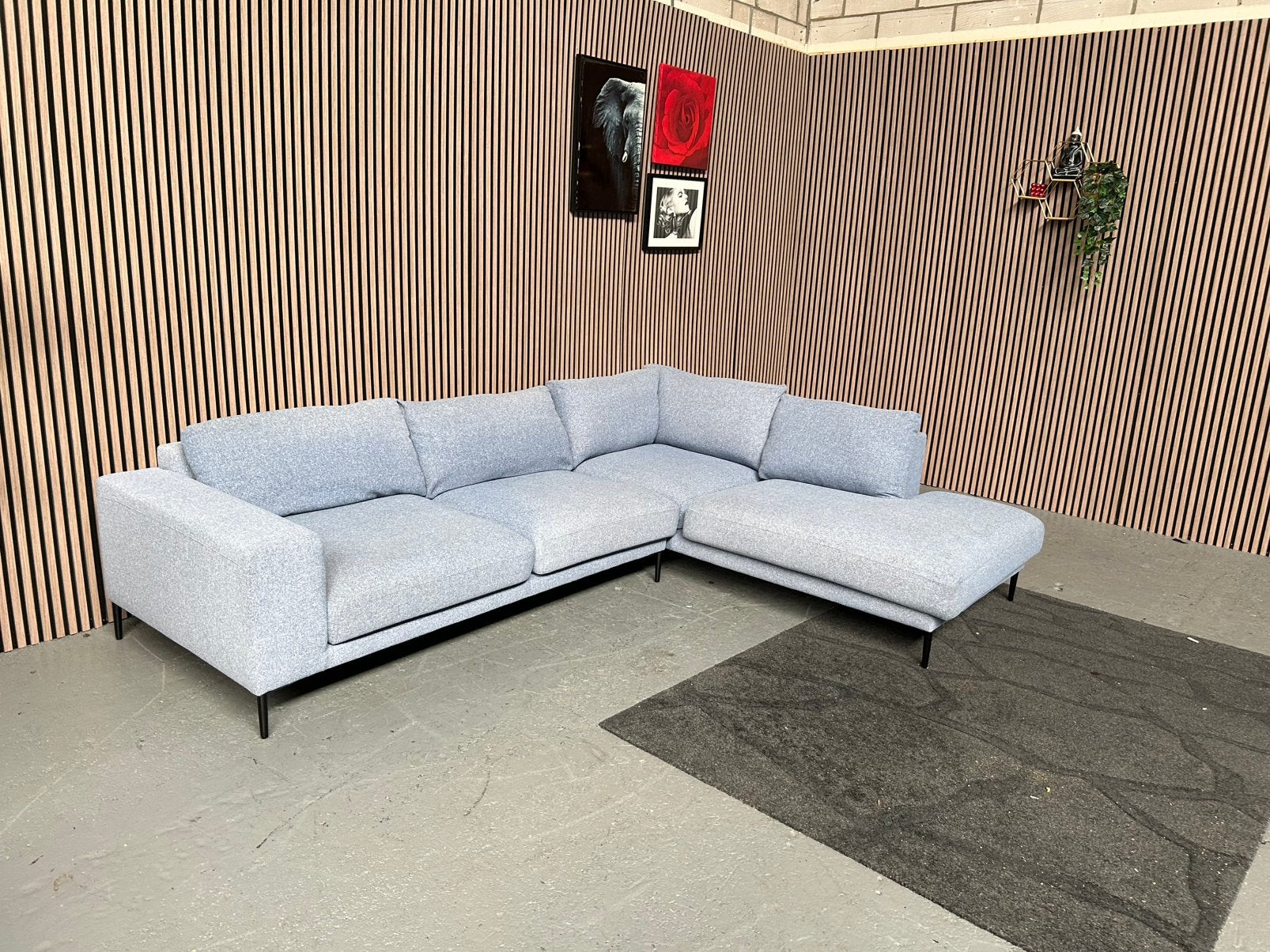 GRATIS LEVERING Hoekbank Lichtblauw 286X220 GEREINIGD, 250 tot 300 cm, Hoekbank licht blauw, Hoekbank, Ophalen of Verzenden