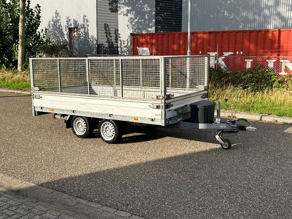 Hapert plateauwagen aanhanger met loofrekken, Ophalen, Gebruikt