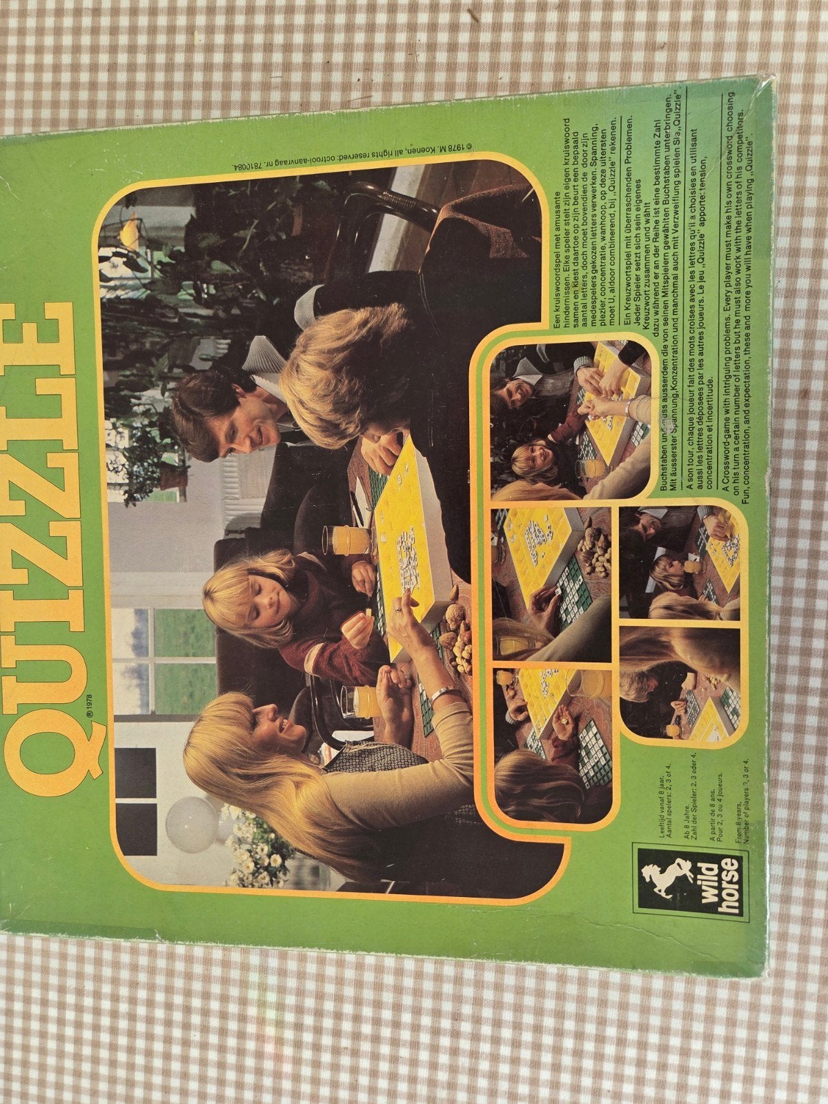 Een super gezellig quizzle spel vanaf 8 jaar 2-4 spelers, Drie of vier spelers, Ophalen of Verzenden, Gebruikt, Wild Horse