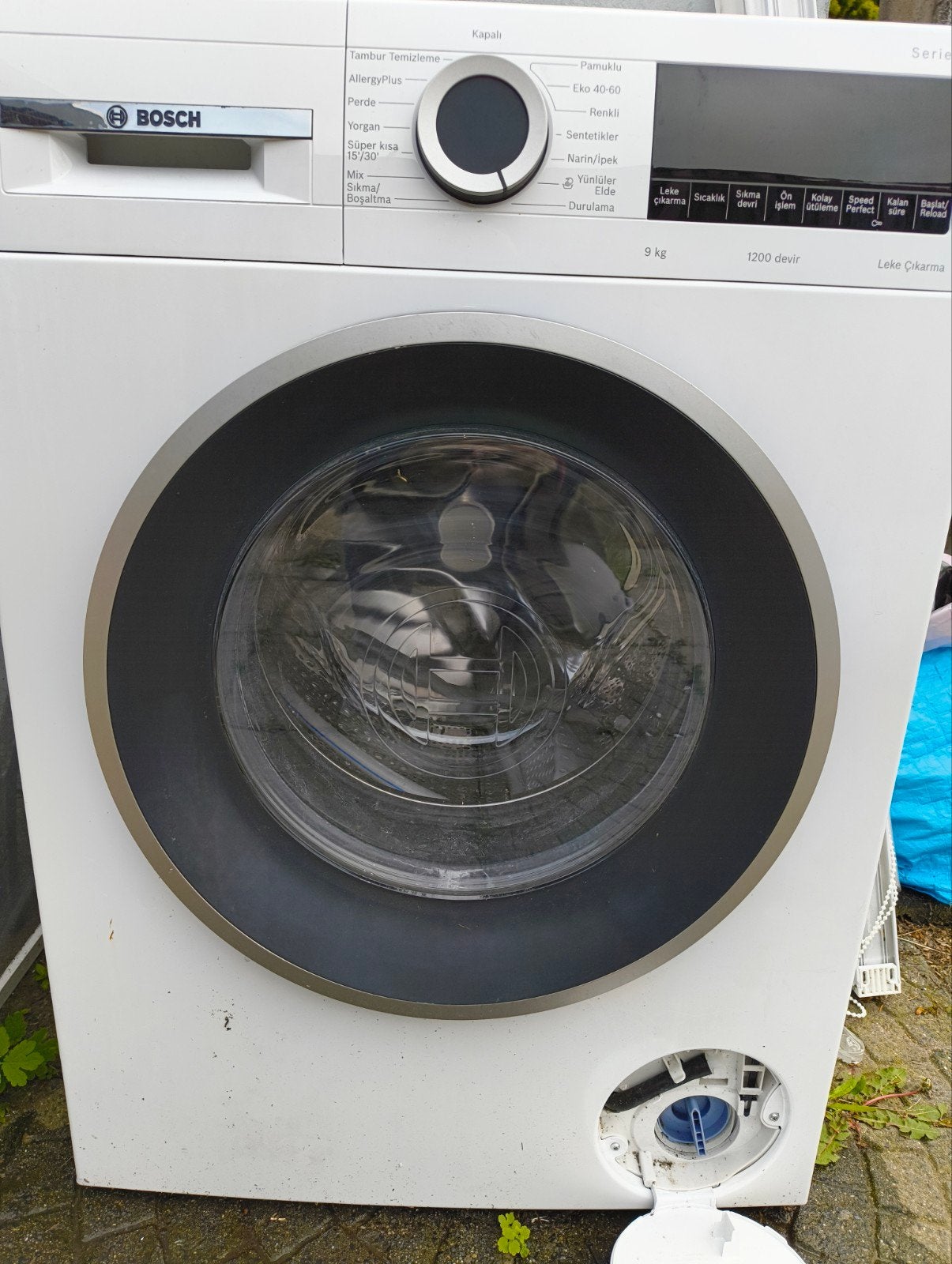 Bosch Wasmachine 9kg 1200 toeren, Ophalen, 1200 tot 1600 toeren, Gebruikt, 8 tot 10 kg