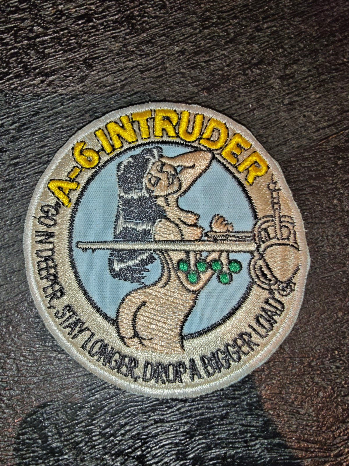 patch NAVY A-6 INTRUDER NAKED WOMAN  BUBBAS, Ophalen of Verzenden, Marine, Amerika, Embleem of Badge