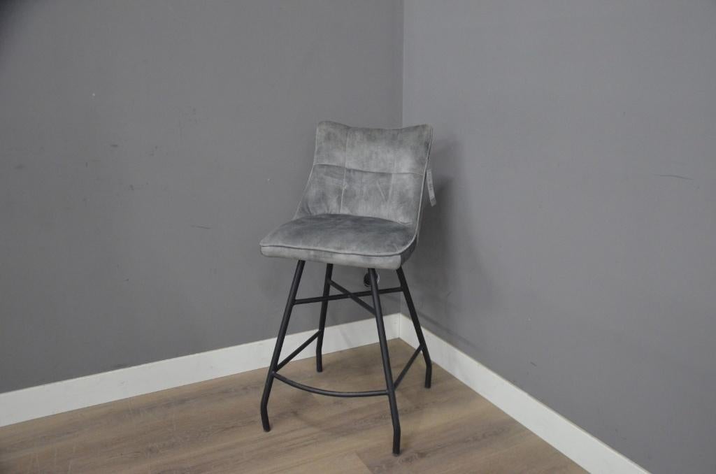 Barstoel Job Antraciet, 1 kruk, Verzenden, Nieuw, 60 tot 90 cm