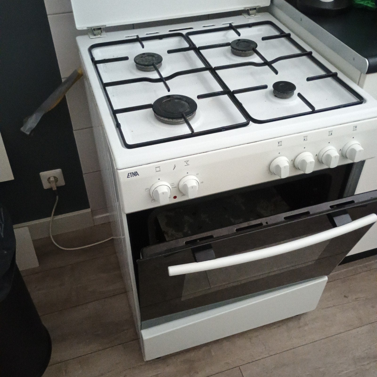 ETNA Vrijstaand Gasfornuis met Oven - Wit, Ophalen